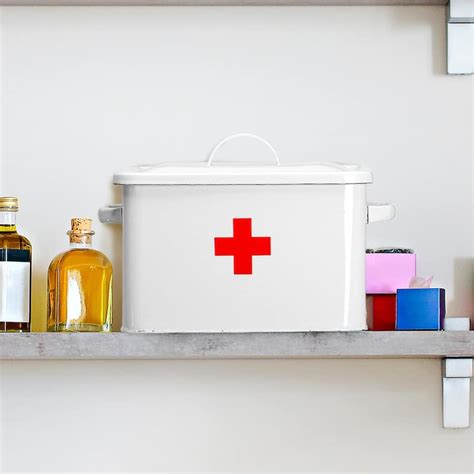 heavy metal old swiss first aid box|Metal First Aid Box, Embossed Swiss Cross Design, Vintage .